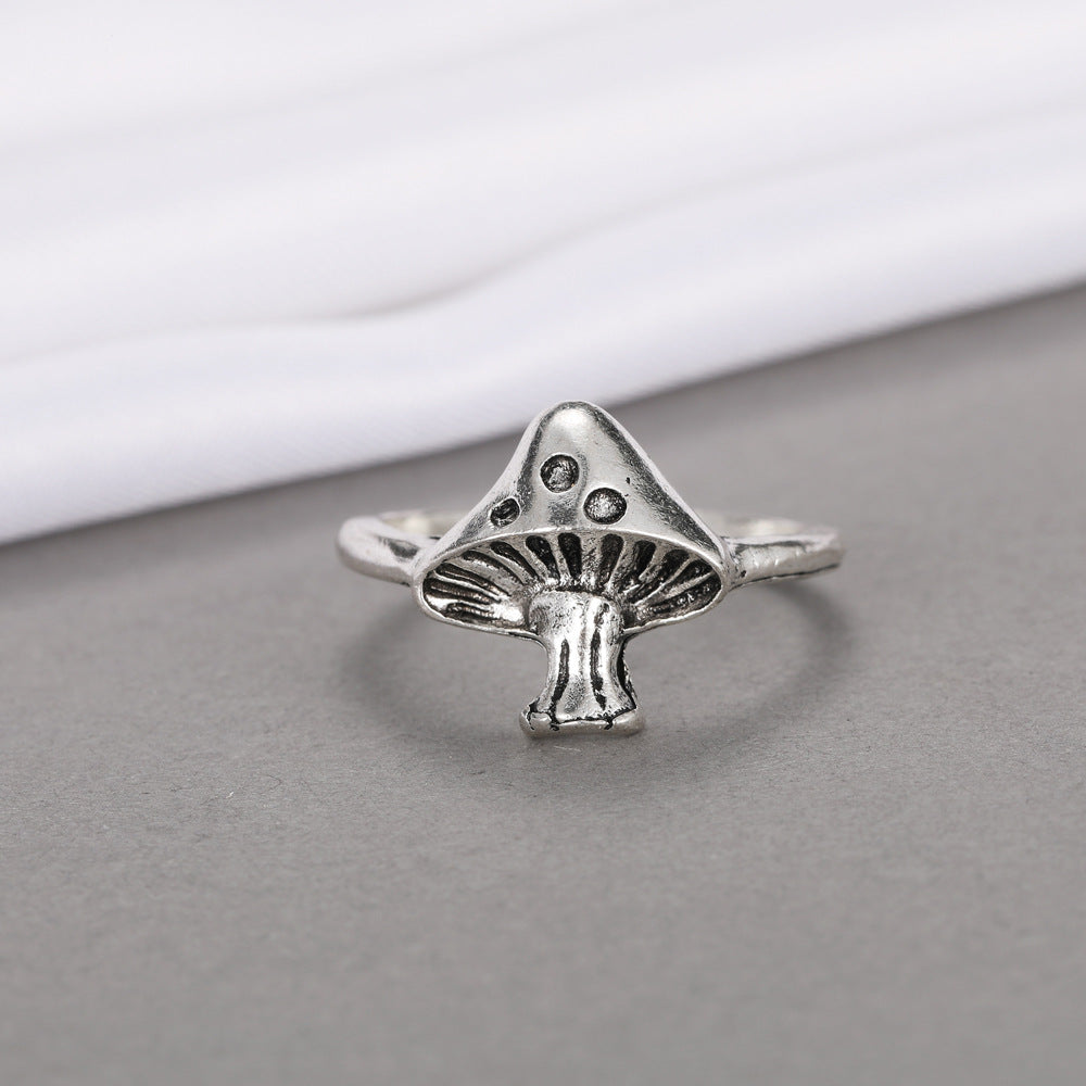 Simple Silver Mushroom Ring