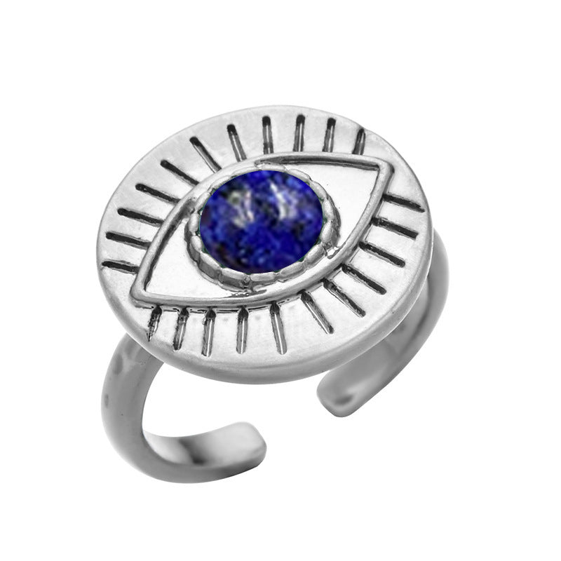 Large Eye Ring With Stone