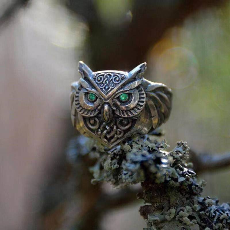 Fierce Vintage Silver Owl Ring