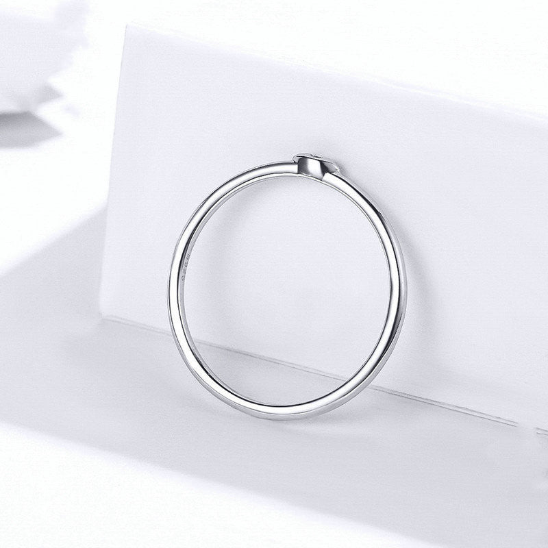Simple Sterling Silver Stackable Eye Ring