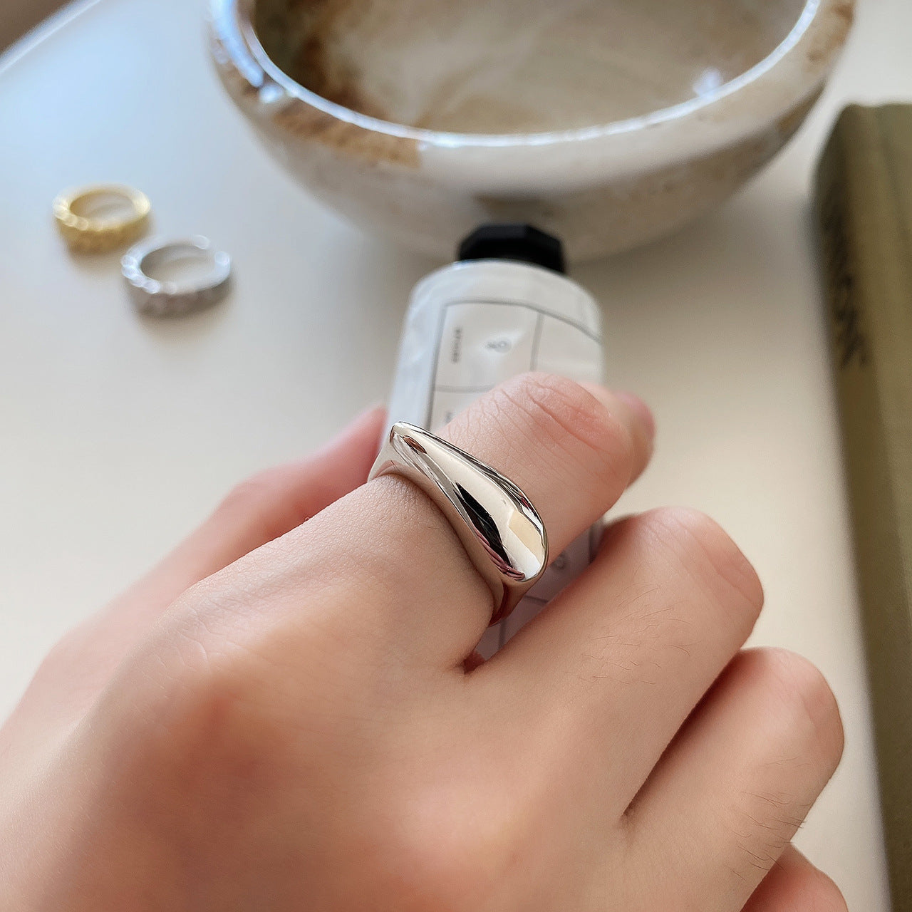 Unique Shape Sterling Silver Ring