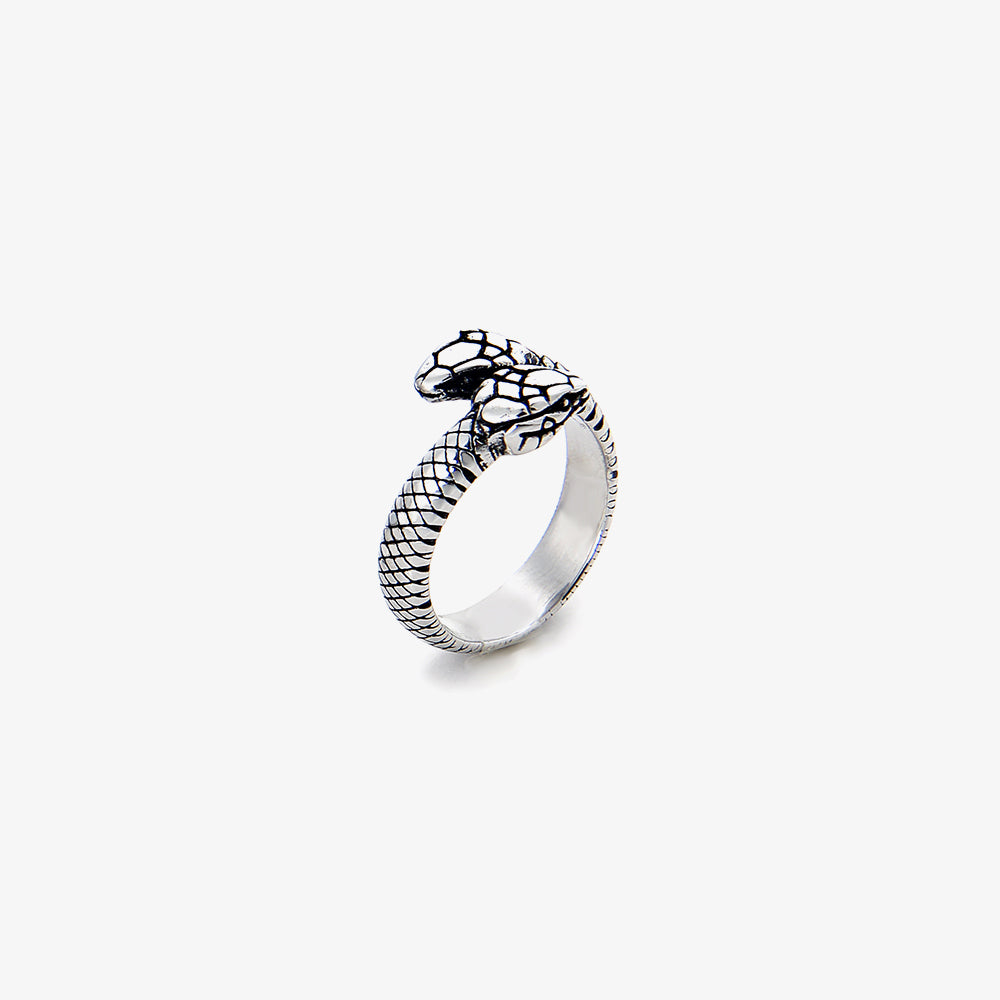 Titanium Steel Double Snake Ring