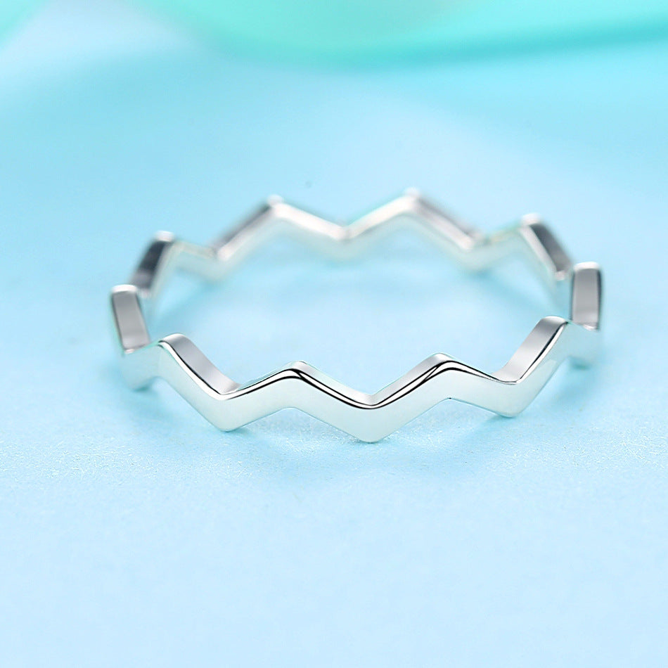 Sterling silver Classic Zig Zag Ring
