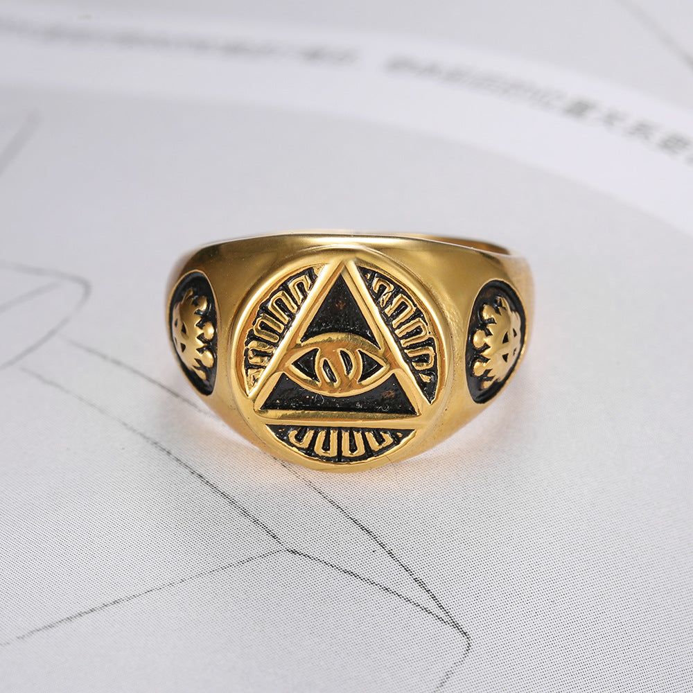 All Seeing Eye Signet Ring