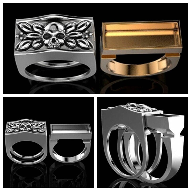 Skull Hidden Stash Ring