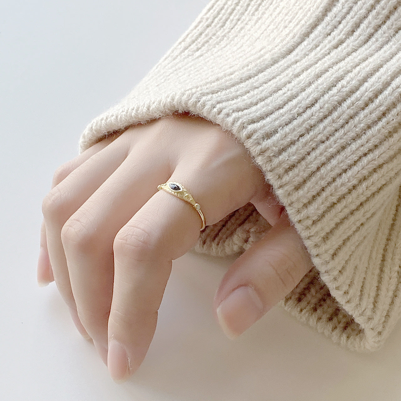 Fashion Vintage 925 Silver Demon Eye Ring