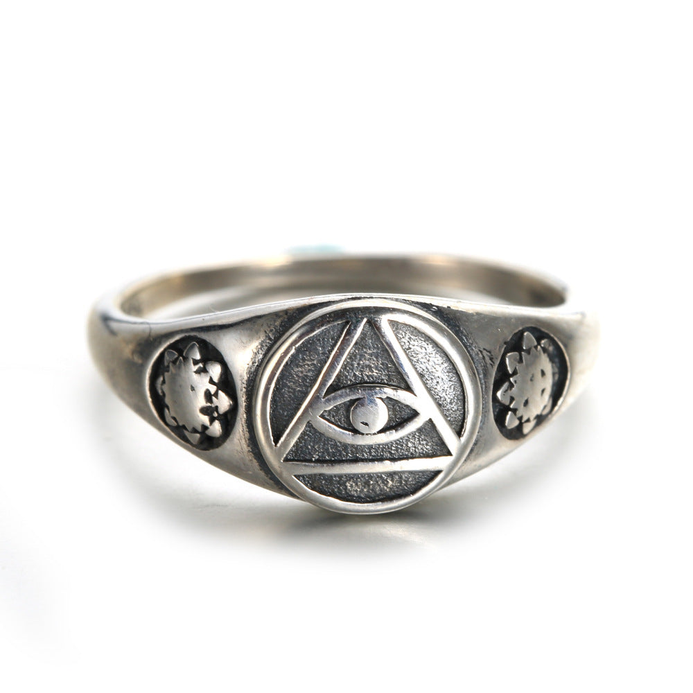 925 Vintage All Seeing Eye Ring