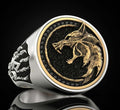 Viking Wolf Copper Two Tone Ring