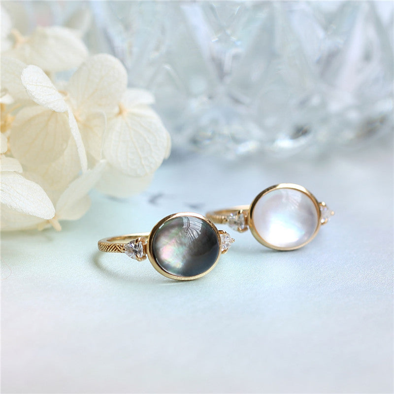 Healing Waters Sterling Silver Ring With Natural Shell