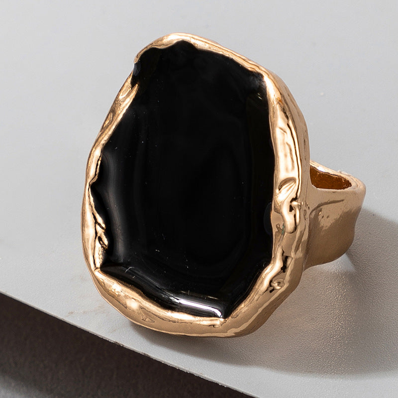 Tocona Bohemian Black Stone Statement Ring