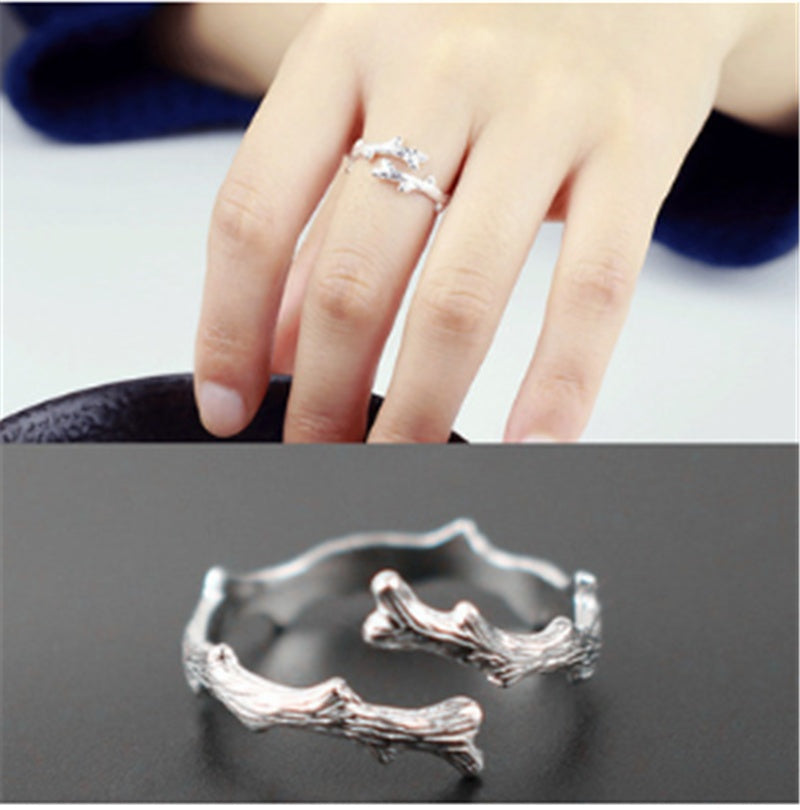 S925 Silver Branch Ring