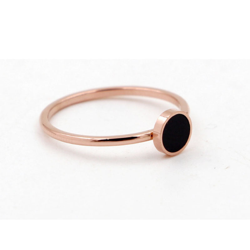 Black Void Gold Plated Circle Rings