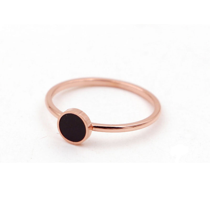 Black Void Gold Plated Circle Rings