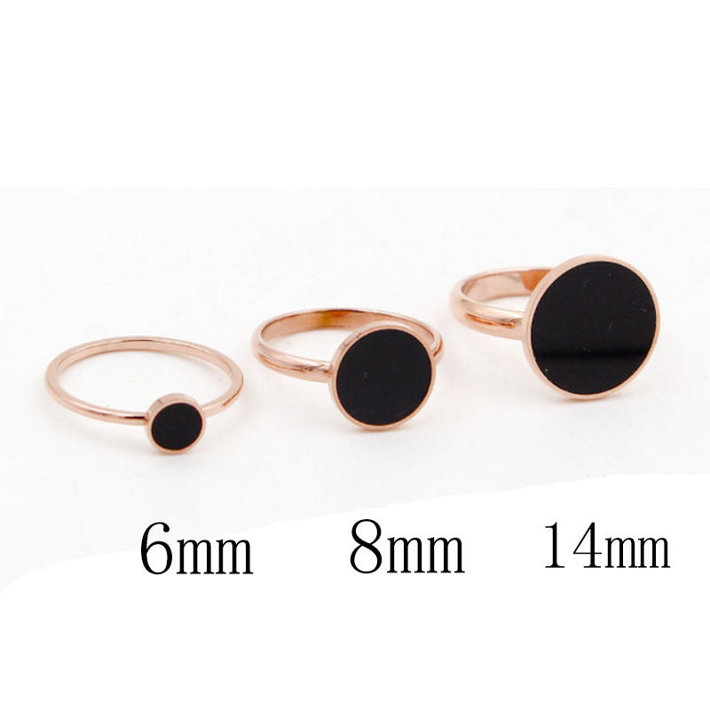 Black Void Gold Plated Circle Rings