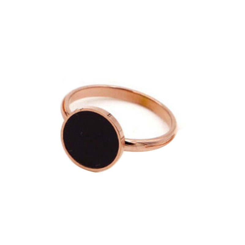 Black Void Gold Plated Circle Rings