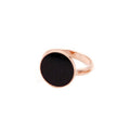Black Void Gold Plated Circle Rings