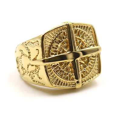 Nautical Signet Stainless Steel Ring