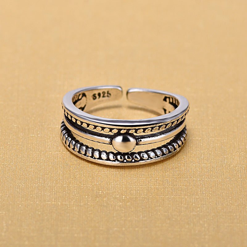 S925 Simple Edgy Accent Ring