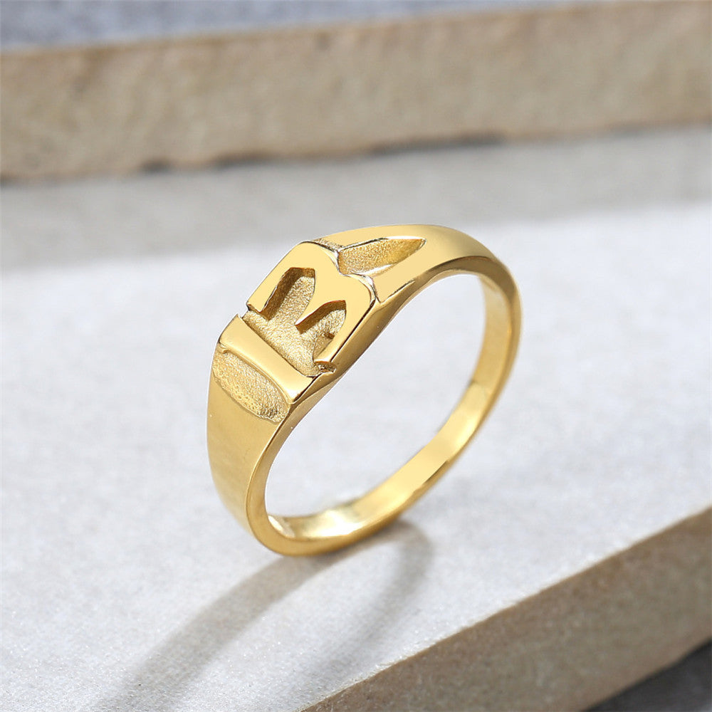 Lucky 13 Trendy Steel Ring
