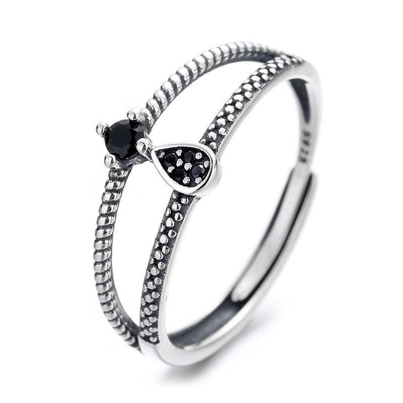 Sterling Silver Gothic Dainty Accent Ring