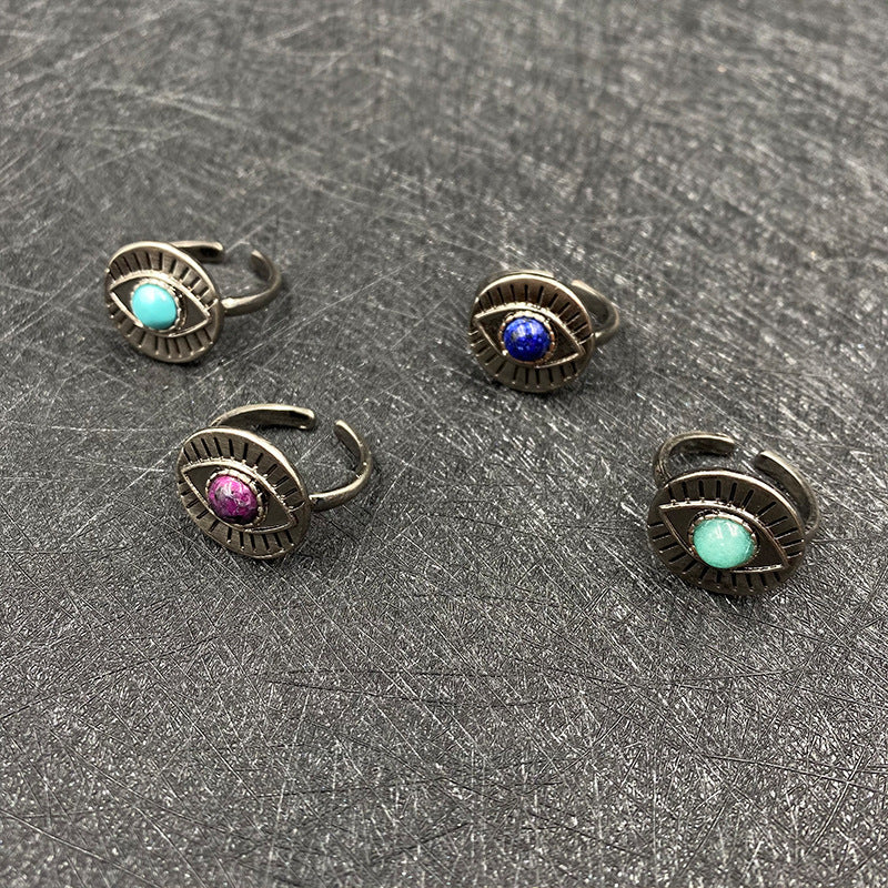 Large Eye Ring With Stone