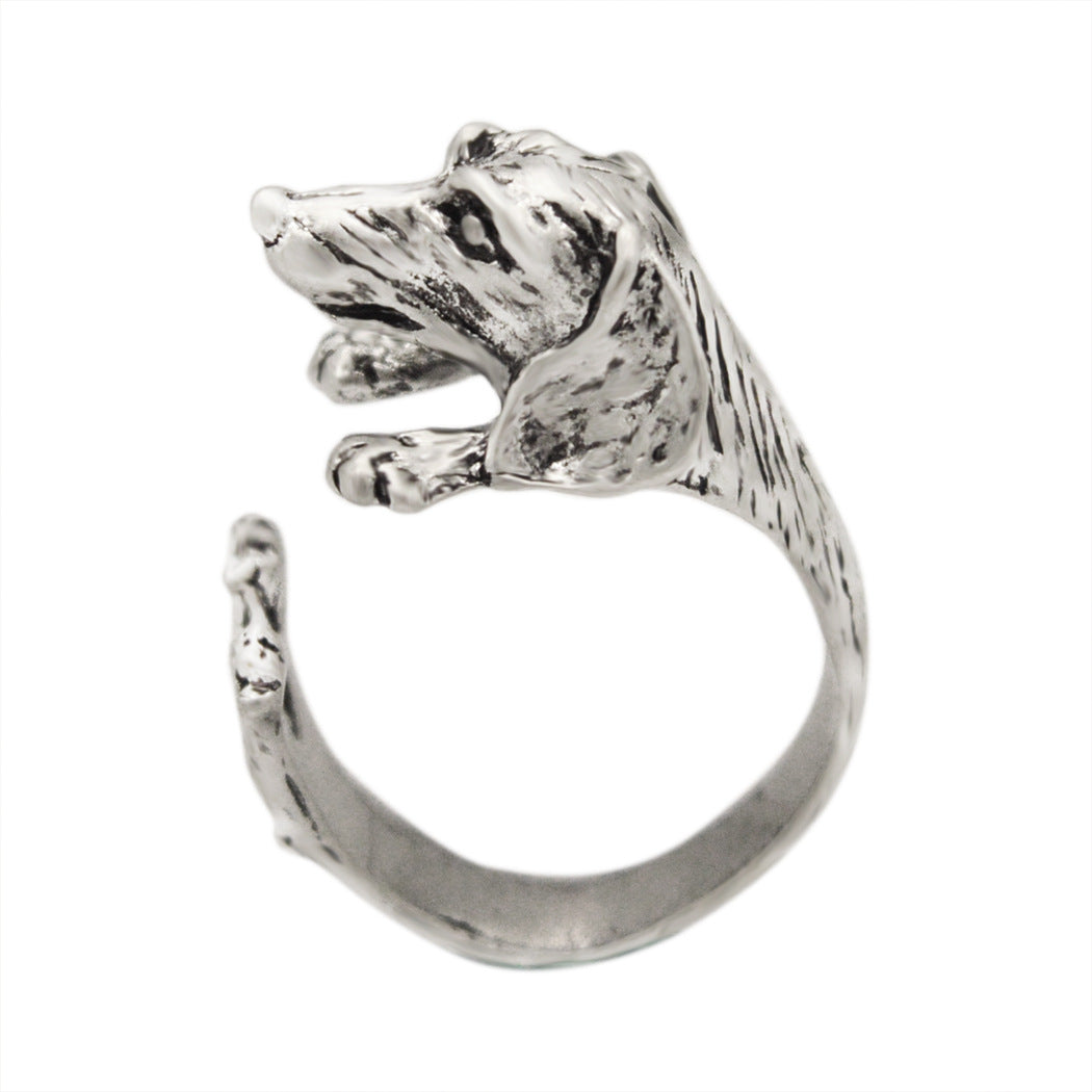 Sausage Dog Animal Adjustable Ring