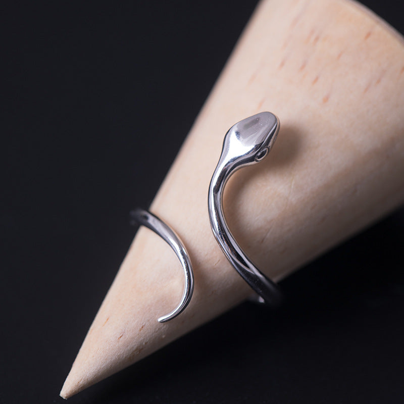 Minimalist Sterling Silver Snake Ring