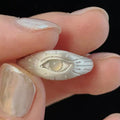Silver Horus Eye Ring Carved Design