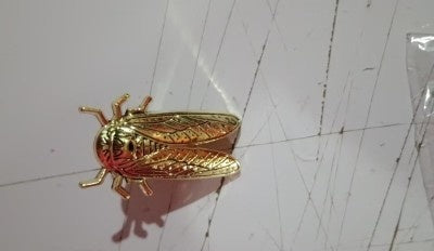 Large Brass Cicada Gothic Ring