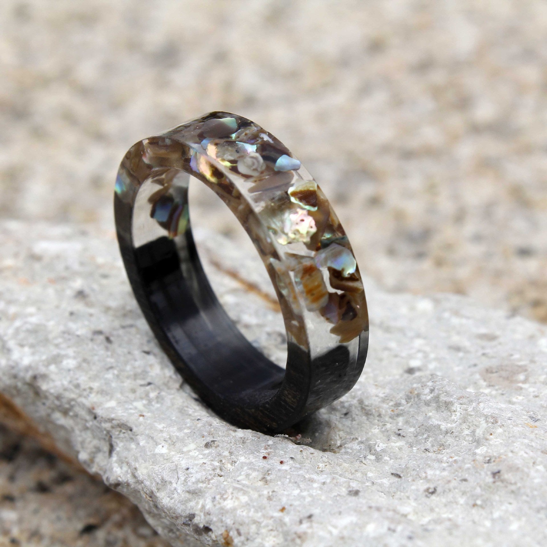 Magic Sandalwood Ebony Wood Mix Ring