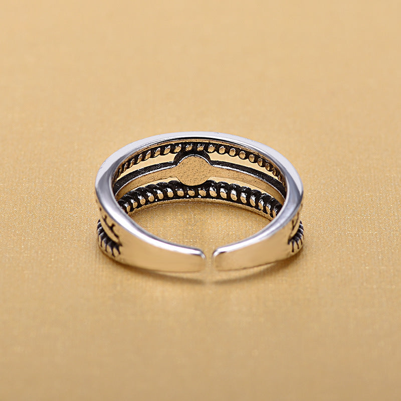 S925 Simple Edgy Accent Ring