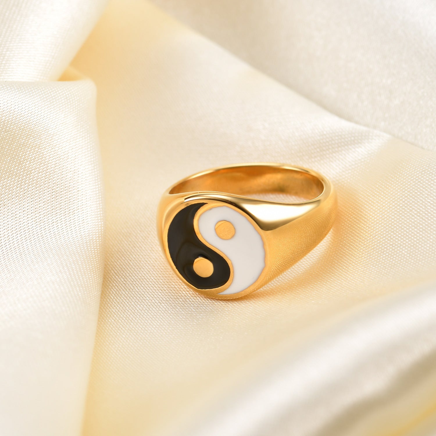 Yin Yang Steel Trendy Signet Ring