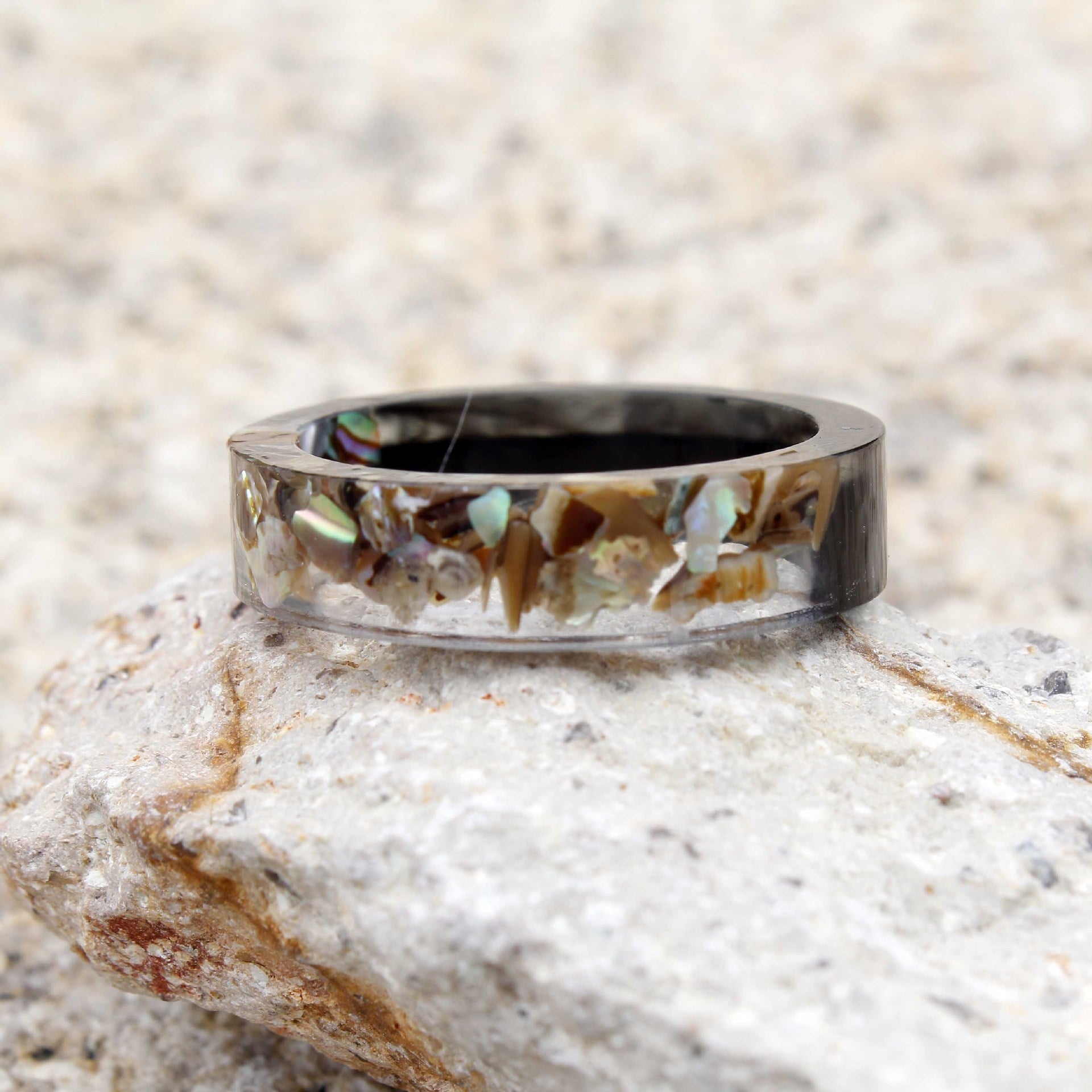 Magic Sandalwood Ebony Wood Mix Ring