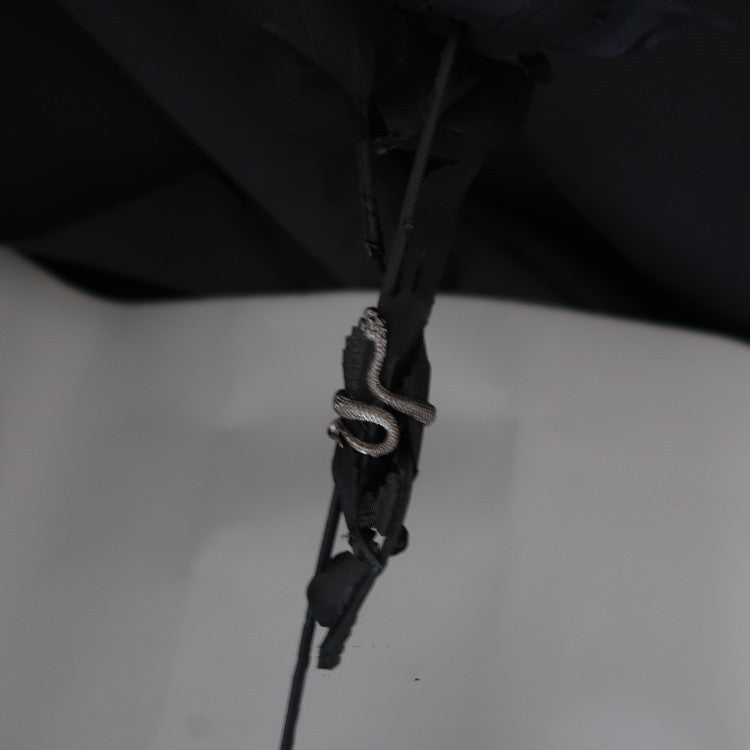 Black Silver Snake Ring