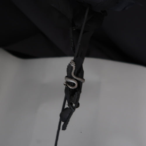 Black Silver Snake Ring