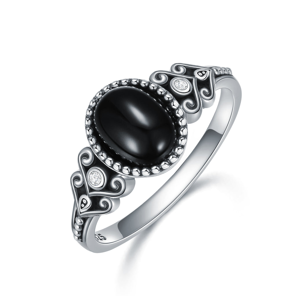 Classic Black Onyx Sterling Silver Ring