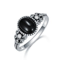 Classic Black Onyx Sterling Silver Ring