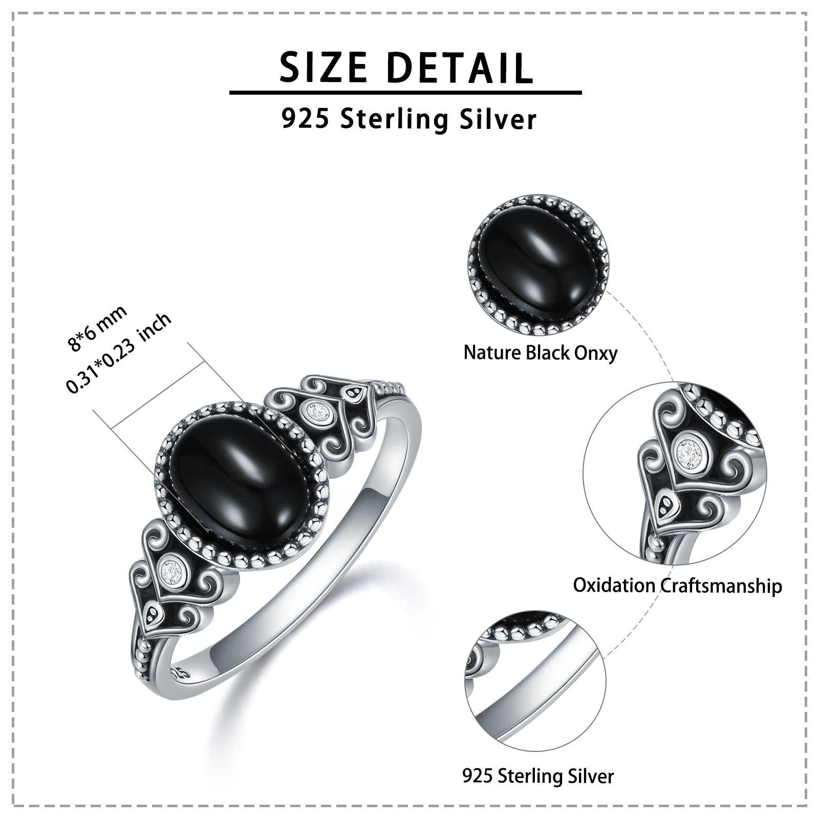 Classic Black Onyx Sterling Silver Ring