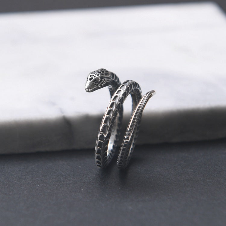 S925 Silver Coil Snake Ring
