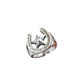S925 Sterling Silver Lucky Star Horseshoe Ring