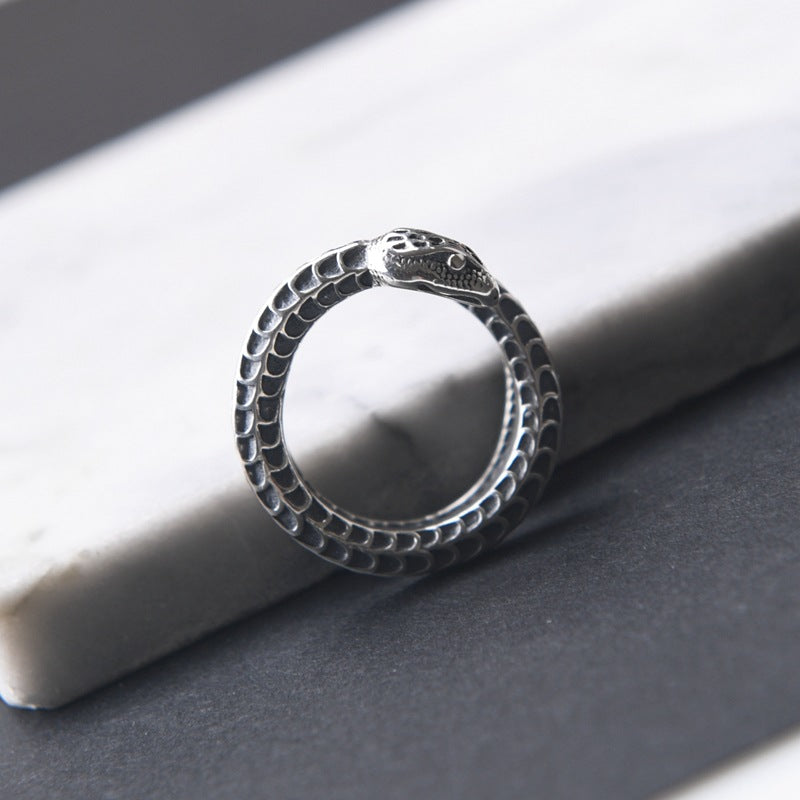 S925 Silver Coil Snake Ring
