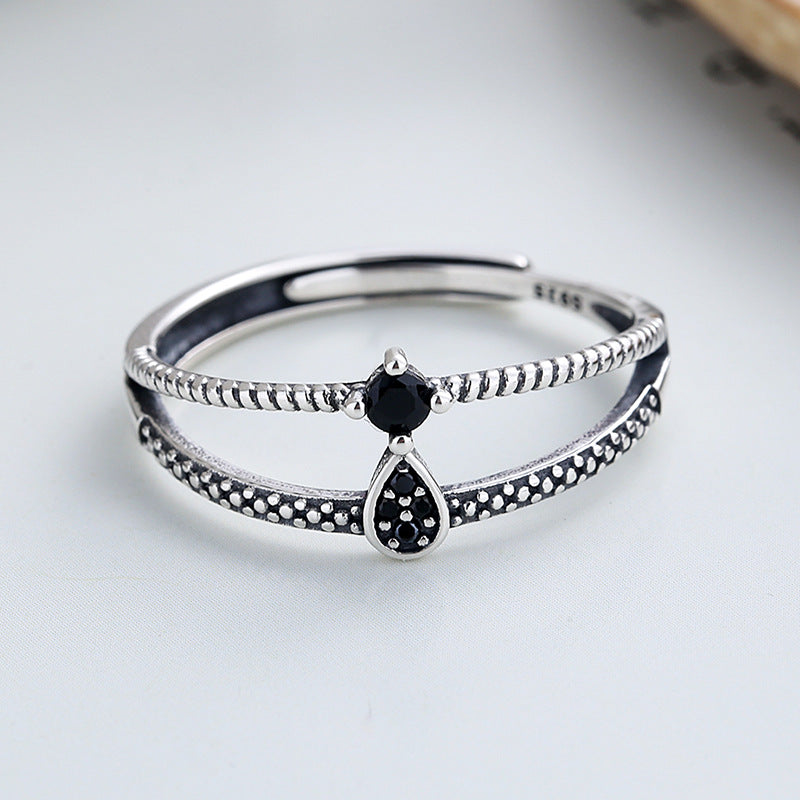 Sterling Silver Gothic Dainty Accent Ring