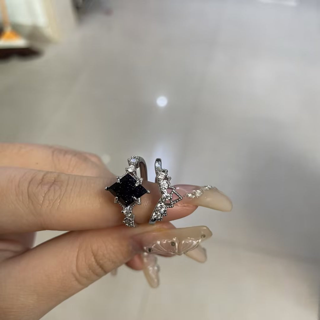 Sand And Stone Starlight 2 PCS Stacking Rings
