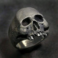 Ancient Skull Biker Ring