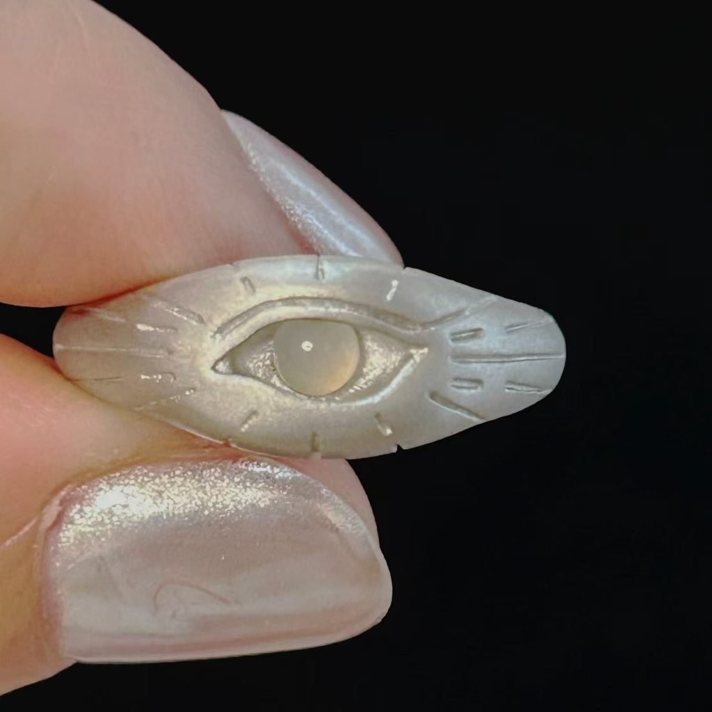 Silver Horus Eye Ring Carved Design