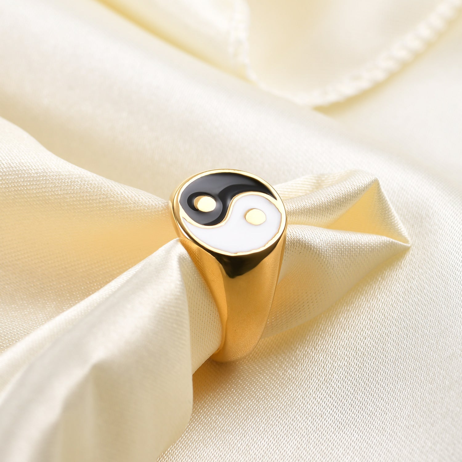Yin Yang Steel Trendy Signet Ring
