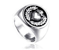 Steel Heart Signet Ring