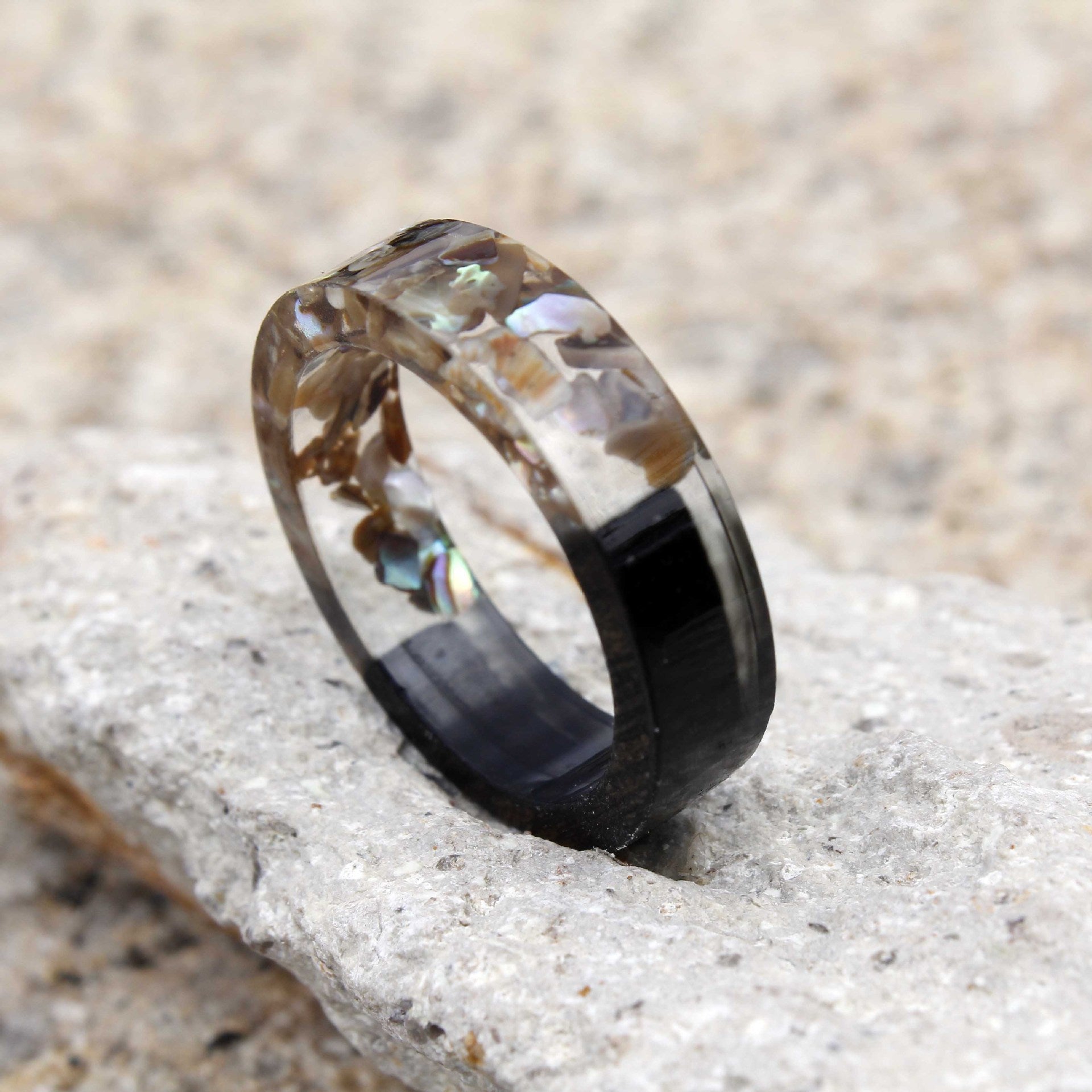 Magic Sandalwood Ebony Wood Mix Ring