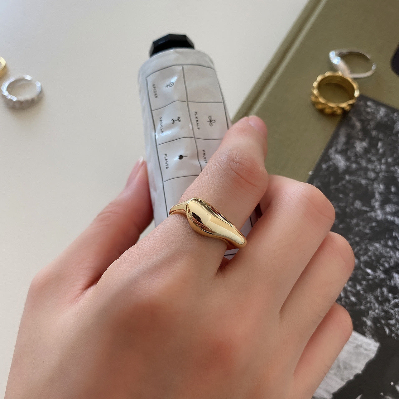 Unique Shape Sterling Silver Ring