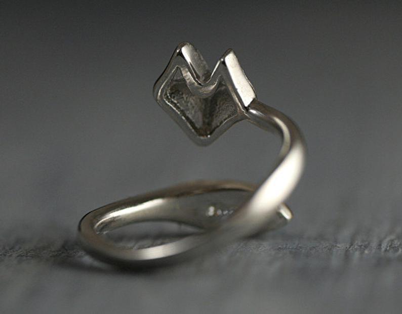 Silver Fox Ring With Stone detail Tail